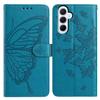 For Samsung Galaxy A55 5G Case Butterfly Imprinted Wallet Stand PU Leather Flip Phone Cover with Strap