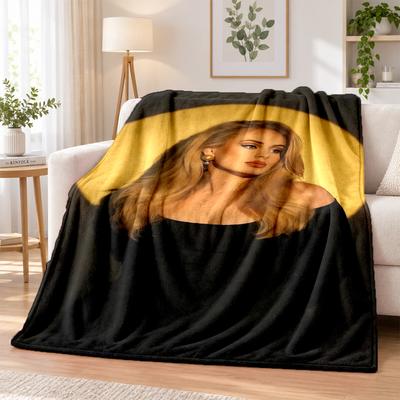 Adele Flannel Throw Blanket Soft Warm Cozy For Sofa Bed Indoor Home Bedroom Use