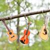 Ukulele Guitar Model Pendant Cello Electric Guitar Model Keyring  Bag Pendant
