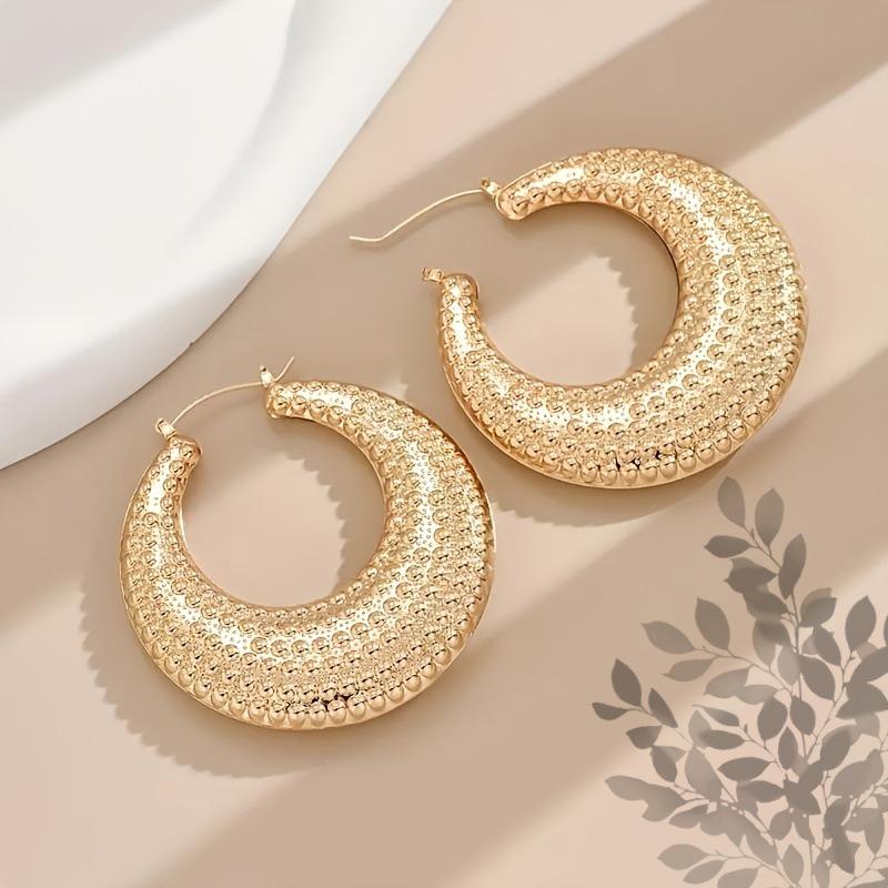 Europäisch-Amerikanischer Stil Gold Mondsichel Pünktchen Ohrringe - Einfaches Geometrisches Mode Statement