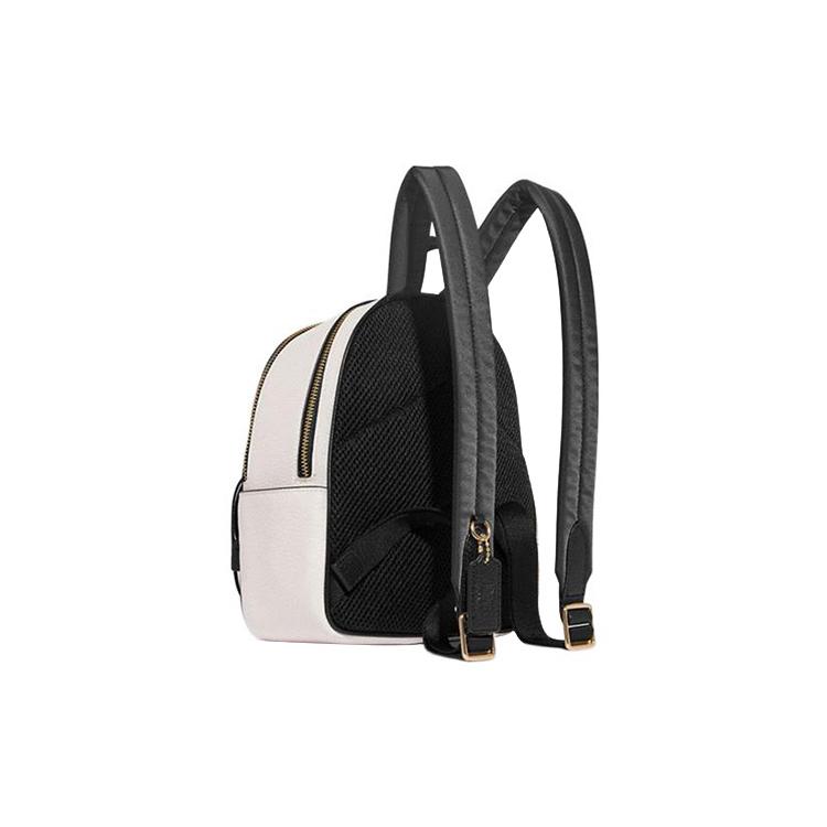 New COACH Disney Collaboration Court Cow Leather With Textile Backpack Double Shoulder Mini Women's Chalk White CC158-IMCAH
