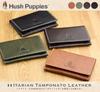 Italian Leather Cowhide Business Card Holder Chocolate [Hushpuppy]
