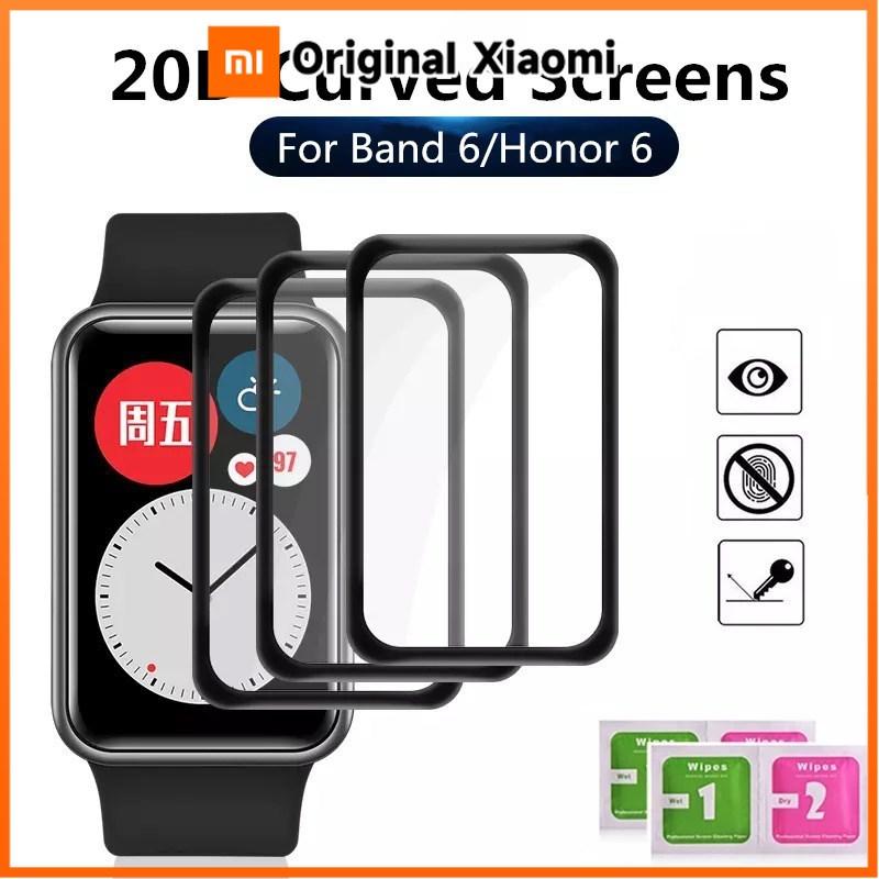 Xiaomi Protective Soft Glass For Huawei Watch Fit 2 Smartwatch Full Screen Protectors Film For Huawei Bnad 6 7 Honor Band 6 Cover Strap