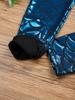 Leggings Brillantes con Estampado de Escamas de Pez para Niñas Cintura Elástica Pantalones Casuales Elegantes para Práctica de Baile
