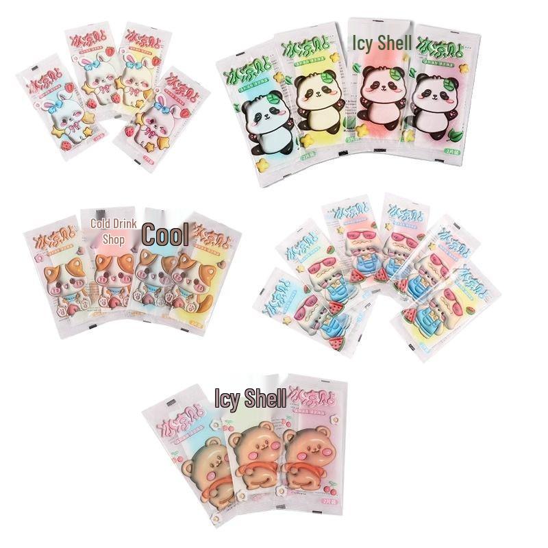 Cute Cartoon Ice Patch for Heat Relief - Gel Cooling for Summer, Military Training, Mobile Cooling & Student Use
