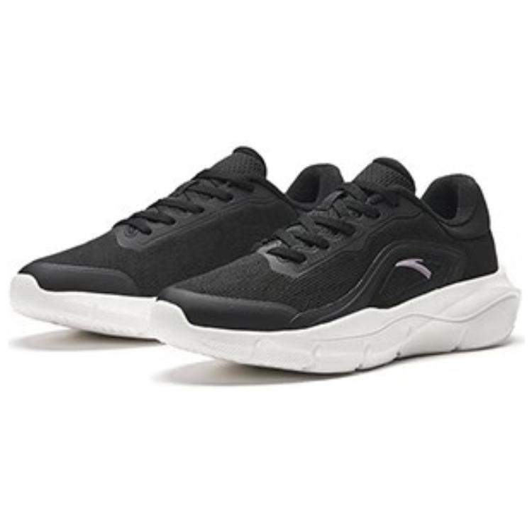 Anta Comfortable Daily Non-Slip Wear-Resistant Low-Top Running Shoes Women Sneakers Black 122347790-2