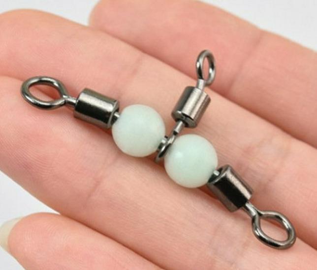 8-Figure Three-Way Swivel Fishing Connector - T-Shaped Splitter Ring