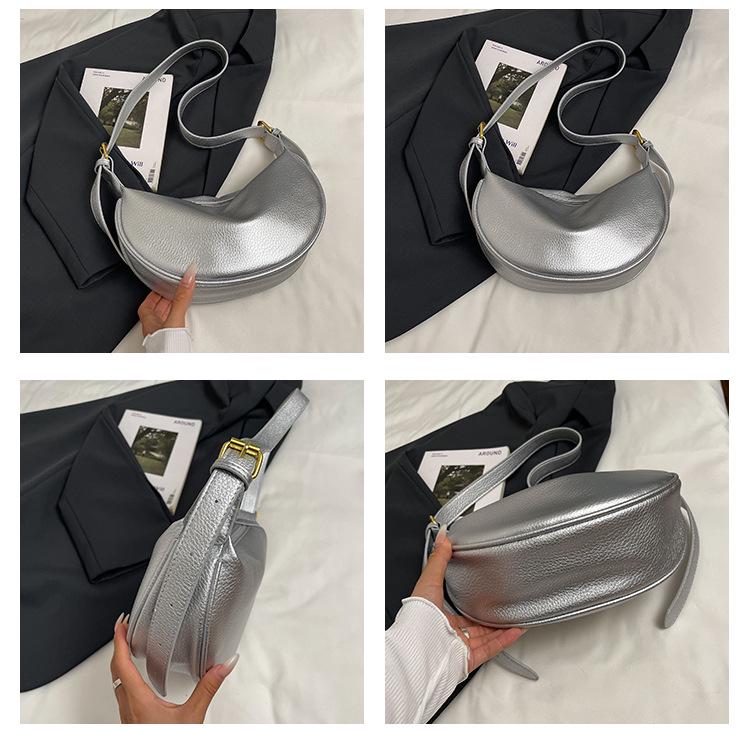 Damen Pendler Strukturierte Nischen Schultertasche - Trendig, Lässig, Vielseitige Knödel Umhängetasche