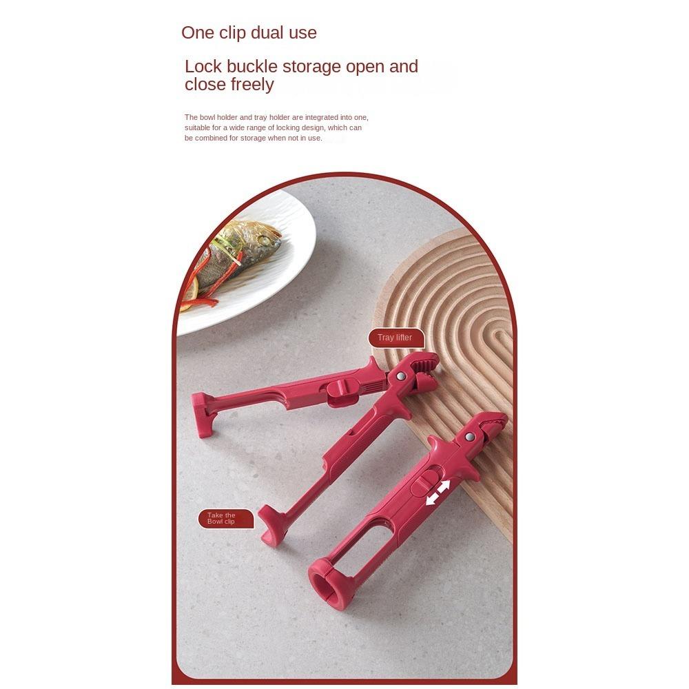 New 2in1 Anti Scalding Clip Meal Bowls Tongs Silicone Kitchen Bowl Dish Clip Durable Non-slip Gripper Anti-hot Clip Kitchen