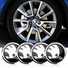 2025 Hot 4Pcs 56/60mm Car Tire Hub Center Cap Wheel Cap Badge Sticker For Skoda S Fabia Superb Octavia Rapid Karoq VII Yeti Kodi