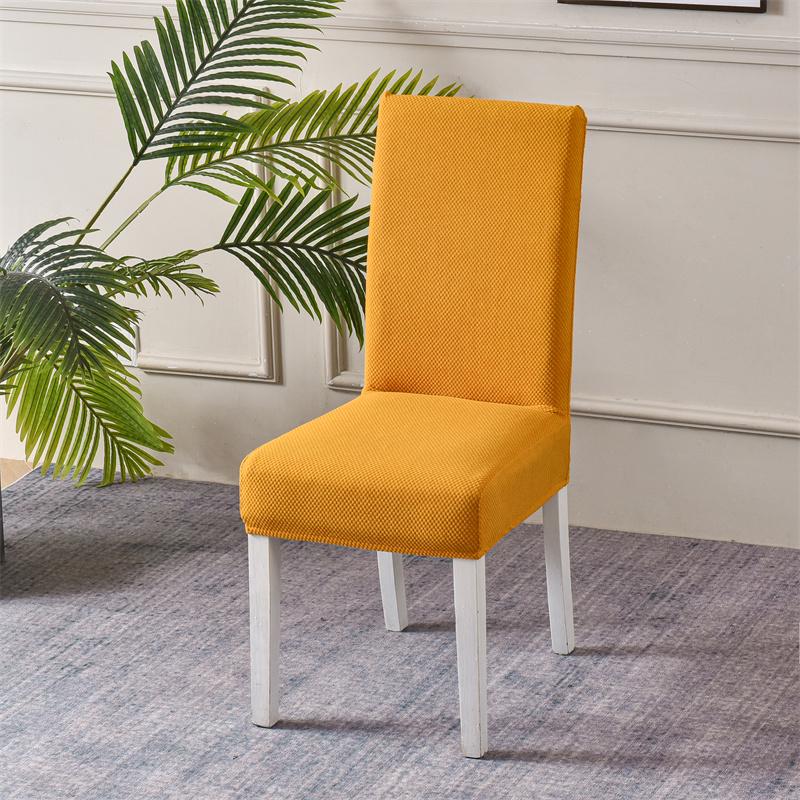 1pc Jacquard Elastic Dining Chair Cover Stretch Chairs Slipcovers Universal Size Seat Covers for Kitchen Wedding Banquet Home