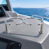 Stainless Steel Marine Cup Holder Resistant with Open Front Polished for Yachts,