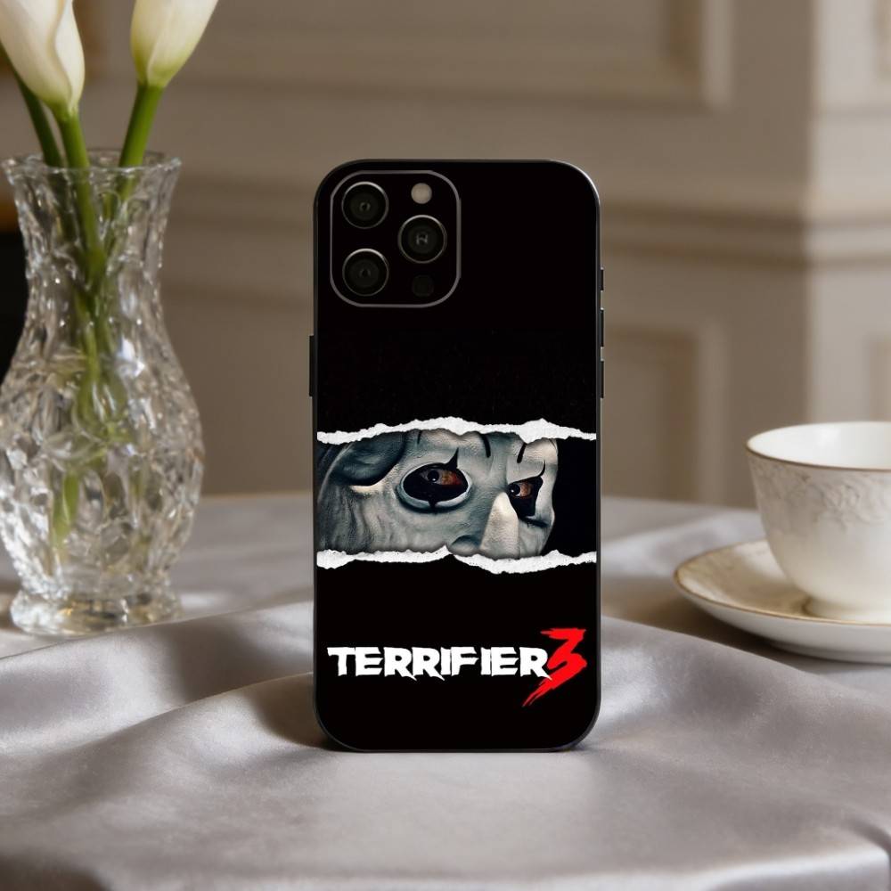 movie T-thrilling T-Terrifier-R Phone Case For iPhone 17pro,16,15,14,13,12,11 Plus,Pro Max,XS,Soft Silicone Black Cover
