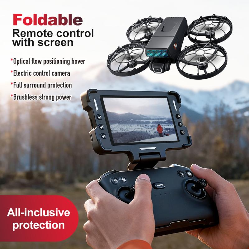 Genuine M8 RC Foldable Drone with Screen Brushless Motor Obstacle Avoidance 8K Profesional HD Dual Camera WIFI Quadcopter Toy