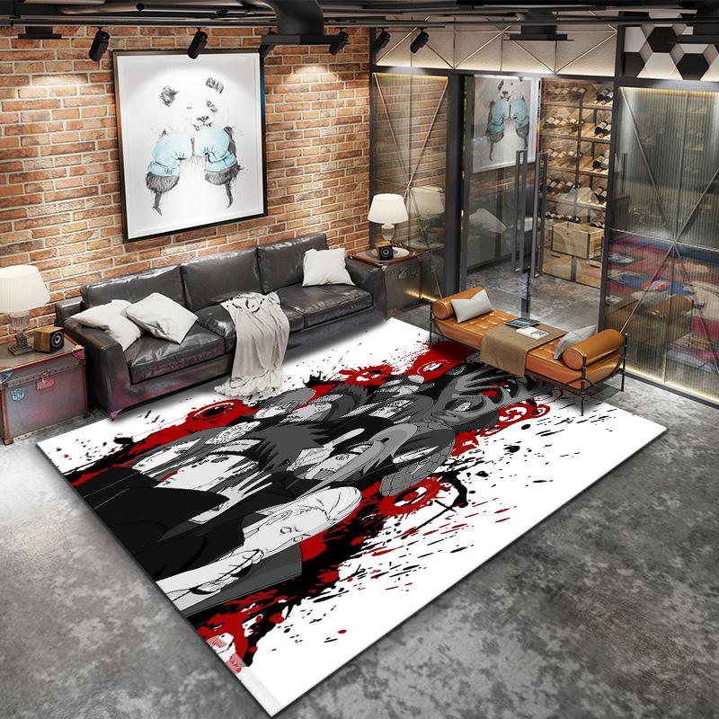 Naruto Fire Determination Carpet Rug For Living Room Bedroom Home Sofa Decoration,kids Play Nonslip Floor Mat