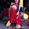 Year and month erotic underwear sexy soft yarn neck hanging perspective nightdress exotic flying hanfu