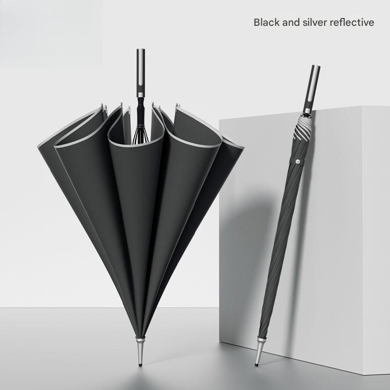 Fully Automatic Umbrella Men s Straight Pole Long Handle Umbrella Oversized Reinforced Thickened Strong Wind Rain Golf Umbrella