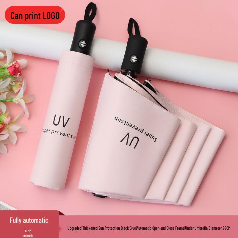 Peptide Silver Titanium Sunscreen Dual-Use Umbrella: Reflective, Sun & Rain Protection, VIP Princess Five-Fold Design.