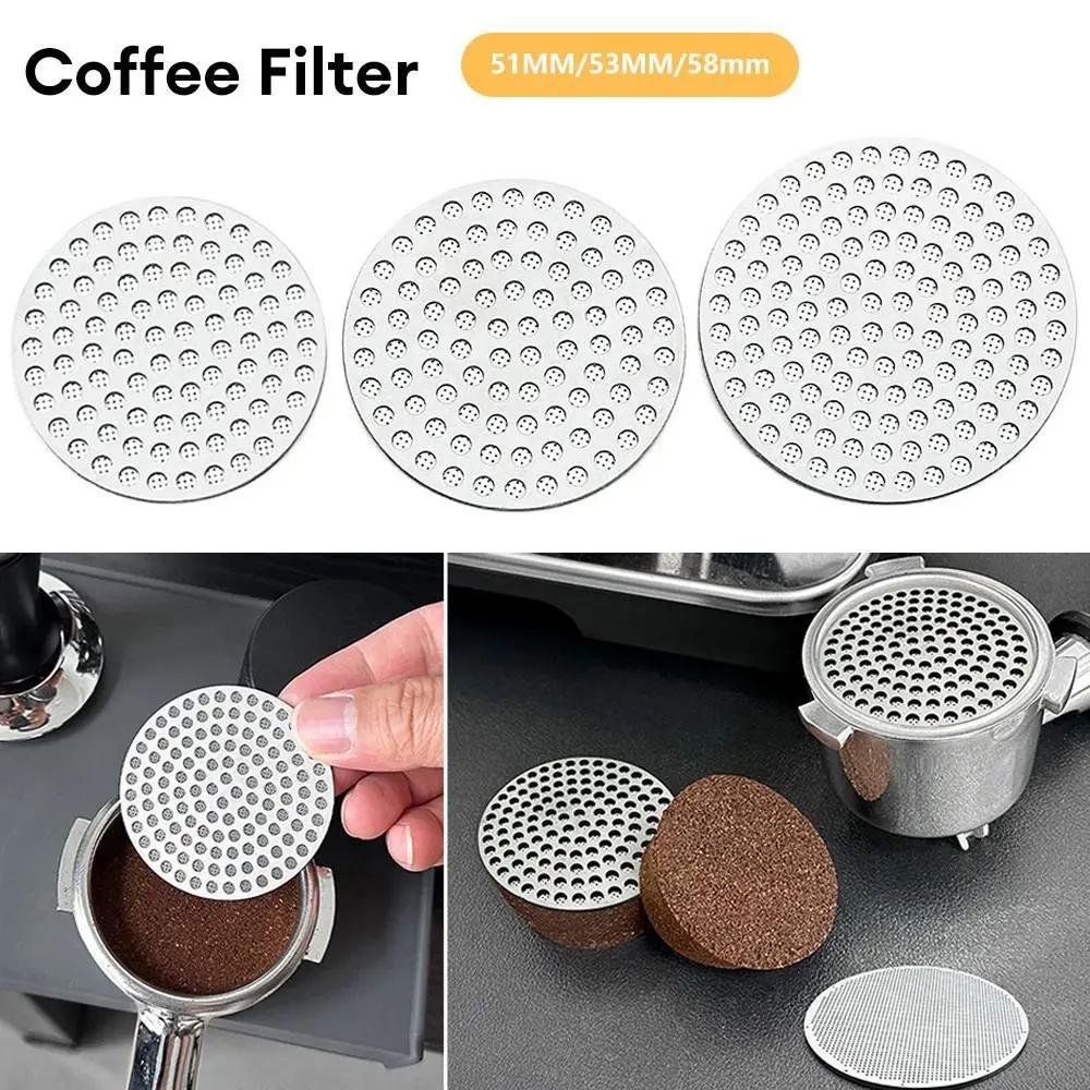 EXSX Reusable 51/53/58mm Coffee Filter Screen Espresso Accessories Making Puck Double Coffee Fine Mesh Portafilter Barista Tools