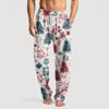 Men's Knitted Fashion Print Pocket Casual Pants Pajama Pants