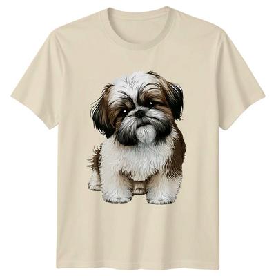 Shih Tzu Dog Animals Mens TShirt Womens Tee Graphic Unisex Top Pet Lover Unisex T-Shirt