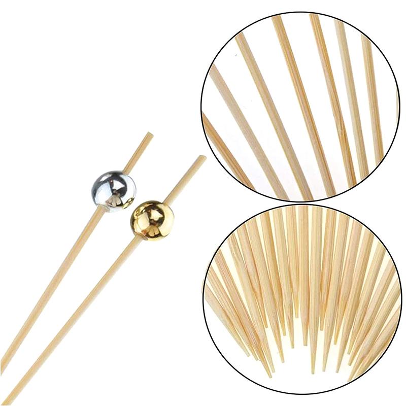 100 STÜCKE 12 cm Einweg-Bambusgabel Gedreht Party Buffet Obst Desserts Pick Spieß Essen Cocktail Sandwich Gabel Stick
