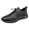 Summer Men's Shoes Breathable Thin Punched Sports Shoes Leather Sandals Mesh Men's Casual and Lightweight Hollow Cool Leather Shoes Men