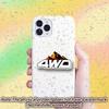 4WD [Retro] Mountain with Stripes Sticker, Sticker for Laptops, Water Bottles, Phones, Cars, Trucks, Vans, Suvs, Motorcycles, Vehicle Paint
