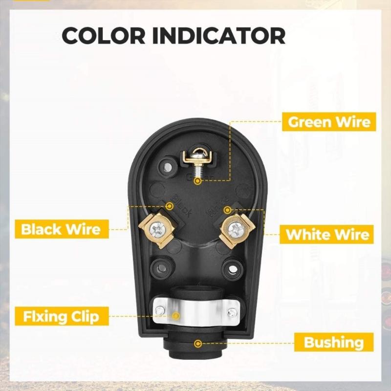 30Amp 125V Car Replacement Power Outlet Connectors With Metal Housing ABS Components For Camping Vehicles Power Supply