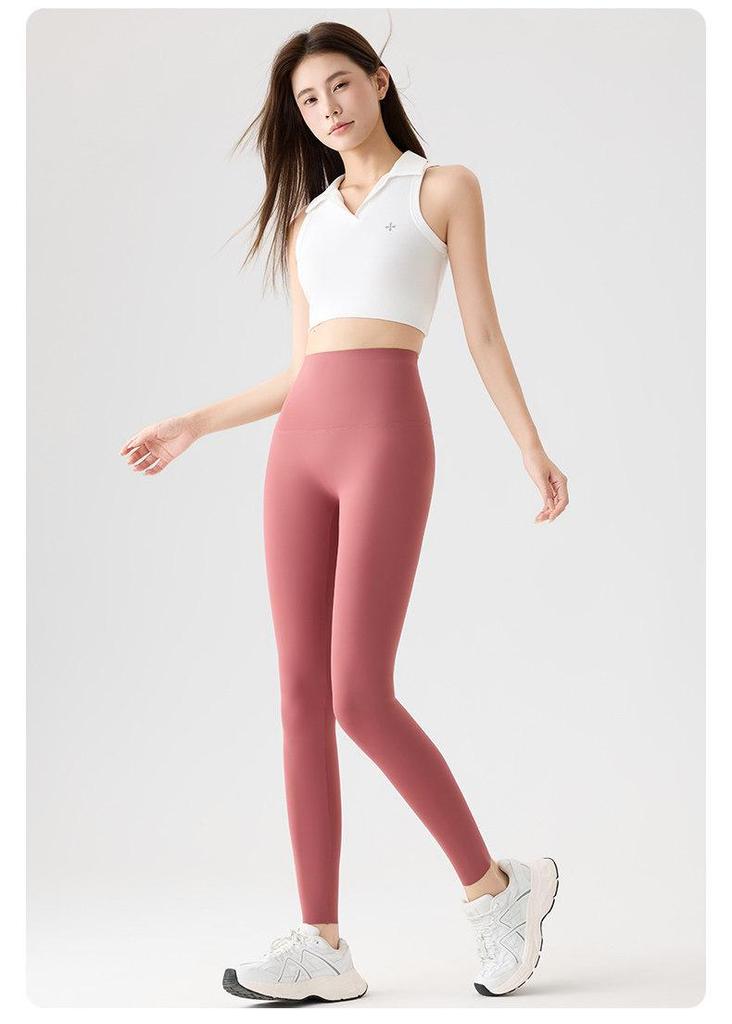 Spring 2026 Slim Fit Yoga Pants: Abdominal and Hip Support, Back Waist Pocket, Solid Color, Outdoor Wear, Tight-Fitting, Thin Style, New Arrival.