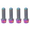 4 stk M6*18mm Sykkel Titanlegering Koniske Bolter Terrengsykkel Stem Fikseringsskruer