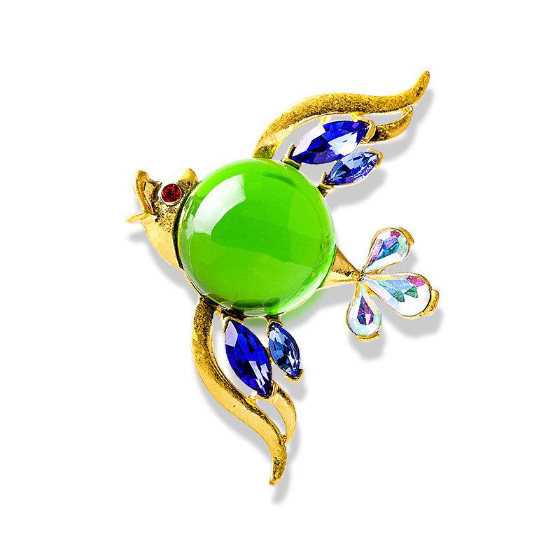 

Big Belly Jelly Glass Series Женская интернет-знаменитость, тренд, трехмерная брошь в виде ананаса, брошь-птица, корсаж