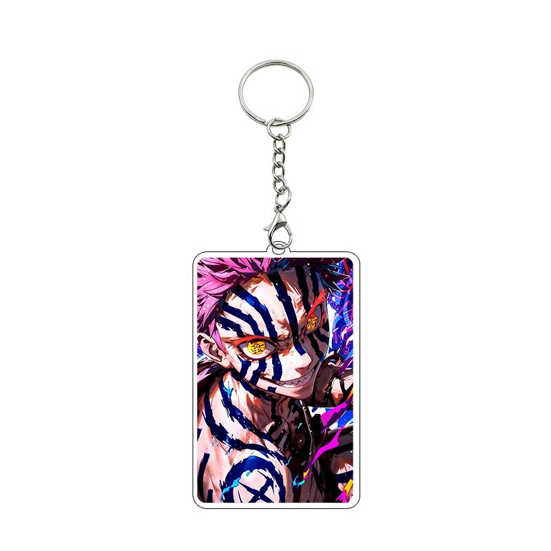 Anime Nezuko Agatsuma Zenitsu Kanroji Mitsuri Cartoon Cool Acrylic Keychain Accessories Figure Pendant Charm Decor Gifts Toys