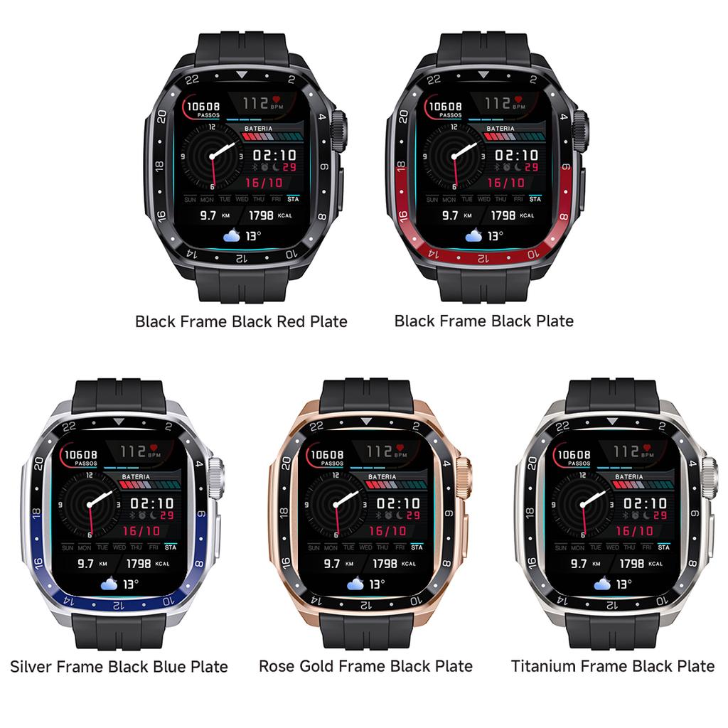 Luxury Carbon Fiber for Apple iWatch Series 11 10 46mm Modification Mod Kit Metal Frame Case for iWatch S11 10 46MM Case Strap