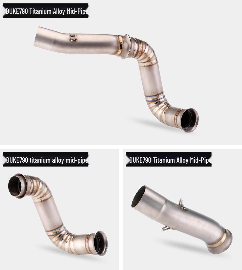 DUKE790 Titanium Exhaust Front Section: Non-Destructive AR Tail Upgrade.