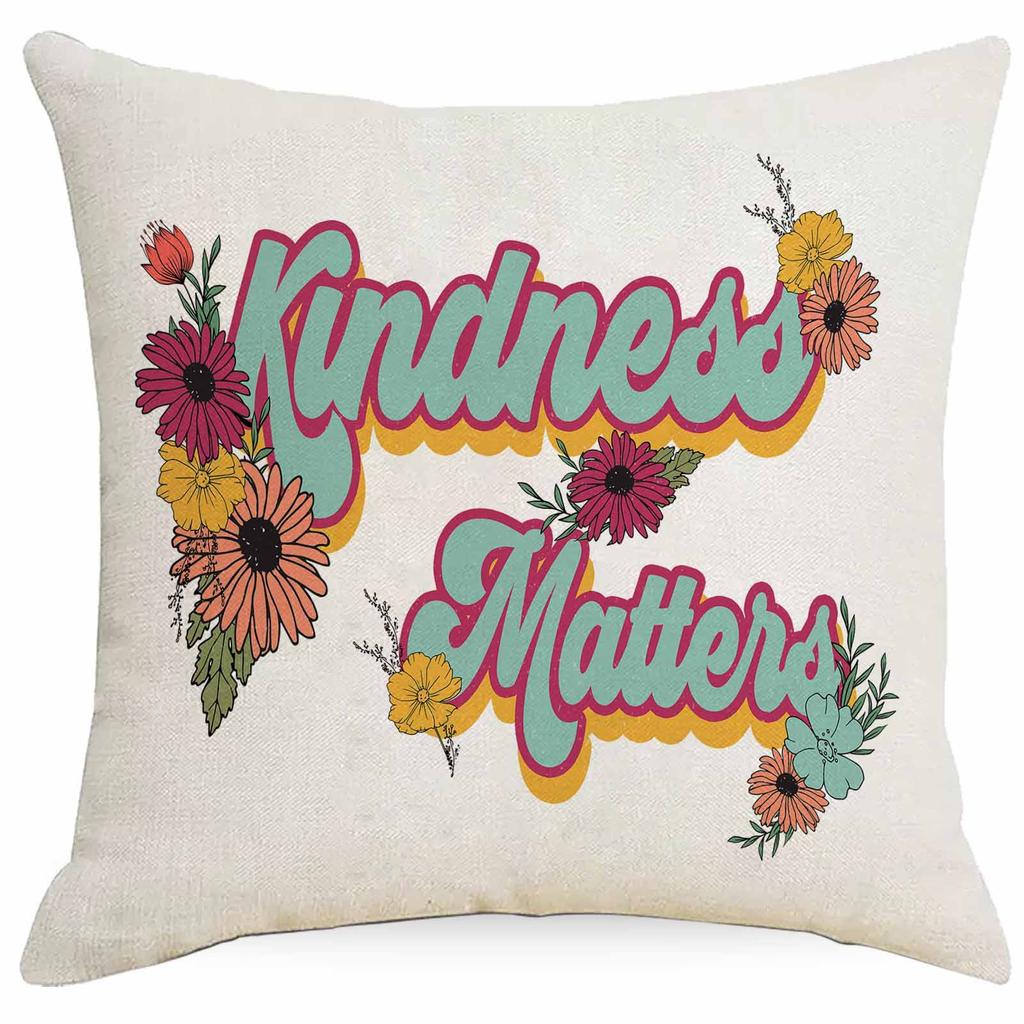 Western Summer Butterfly Bee Flower Pillowcase Home Sofa Cushion Pillowcase Decoration