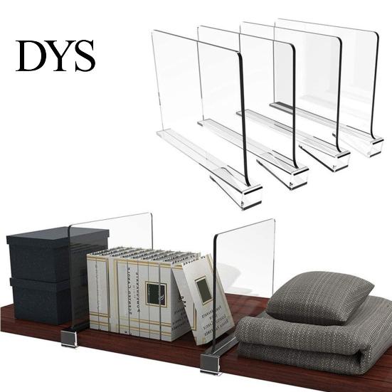 High-quality Shelf Partition Closet Divider Clear Plastic No Punching Design Separator for Plate Clothes Purses Multifunctional Cabinet Board