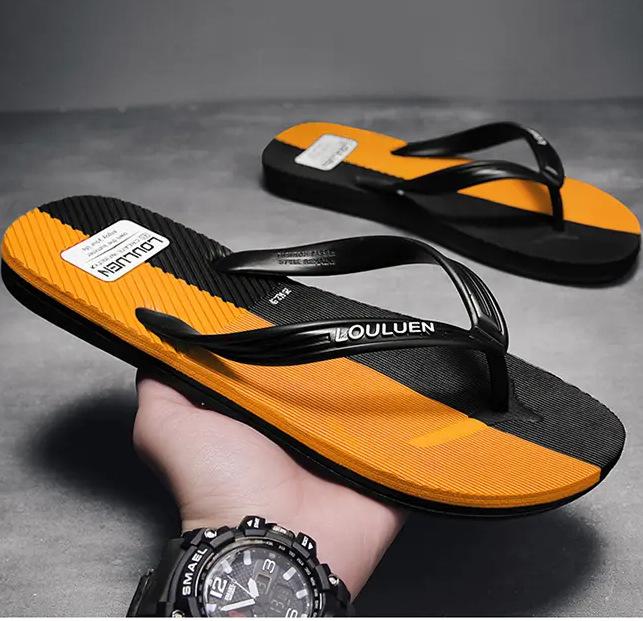 

Чоловічі літні шльопанці, нековзні та зносостійкі, на м якій підошві, спортивні капці, відкритий в єтнамський пляжний одяг, сандалі 44