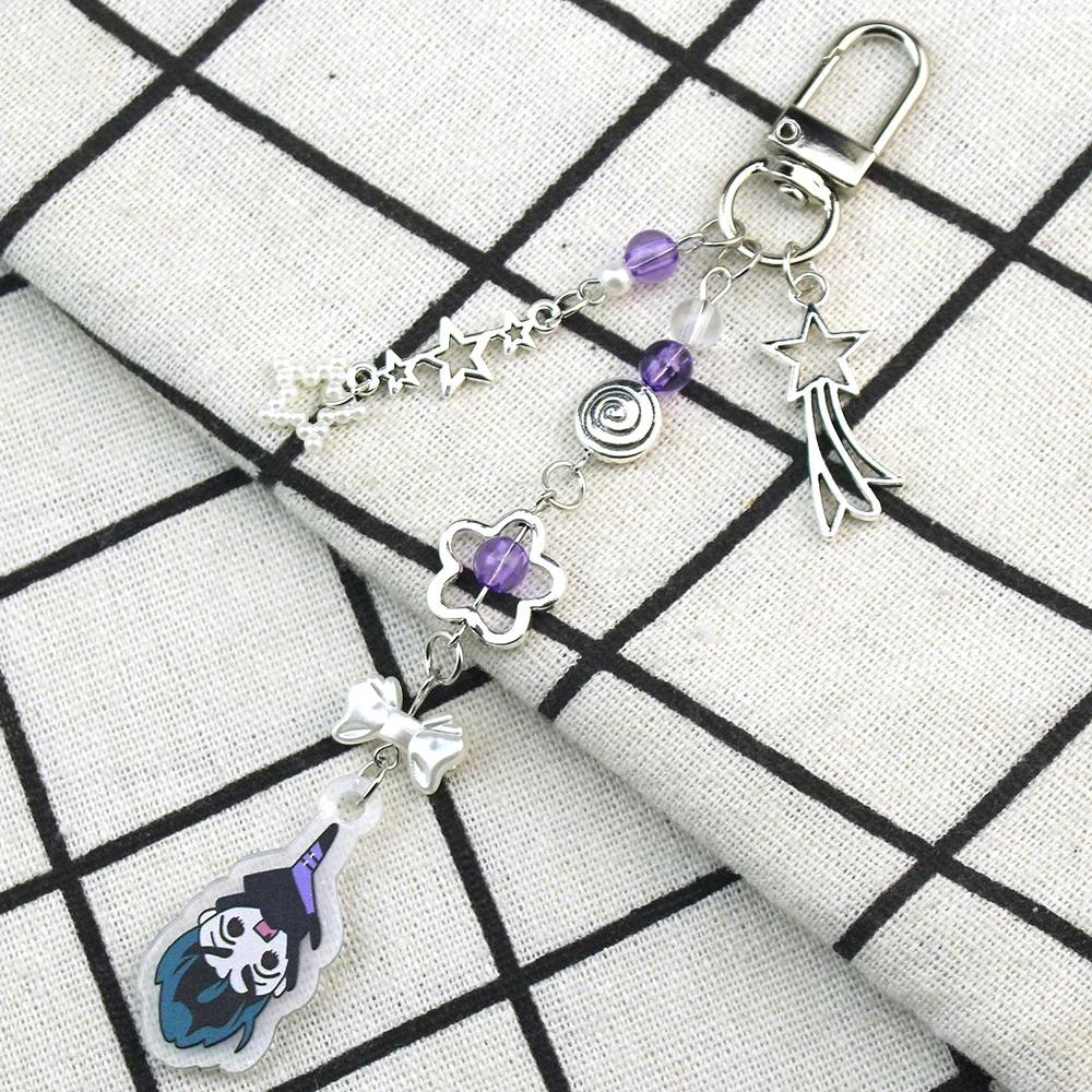 Anime Alien Stage Ivan Till Cosplay Key Chain Acrylic Kawaii Keychains Backpack Pendant Ornament Car Key Ring Accessories Gift