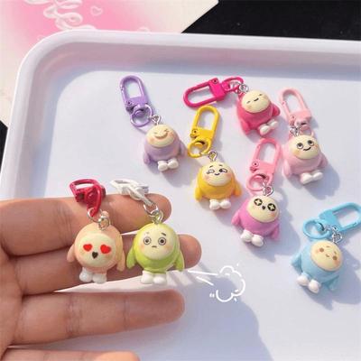 2024 Cute Cartoon Doll Plush Bag Charm Keychain - Three-Dimensional Alloy Design