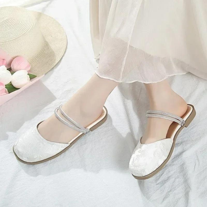 

Женские повседневные туфли-лодочки лоферы балетки с круглым носком балетки 2024 осень женские удобные мягкие неглубокие zapatillas mujer 40 бежевый