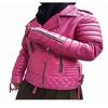 Womens PINK Leather BIKER JACKET,Biker Motorcycle Jacket,Hot Pink,Ladies Designer,Motorcycle Leather Jacket,Moto Jacket,Gift For Wife