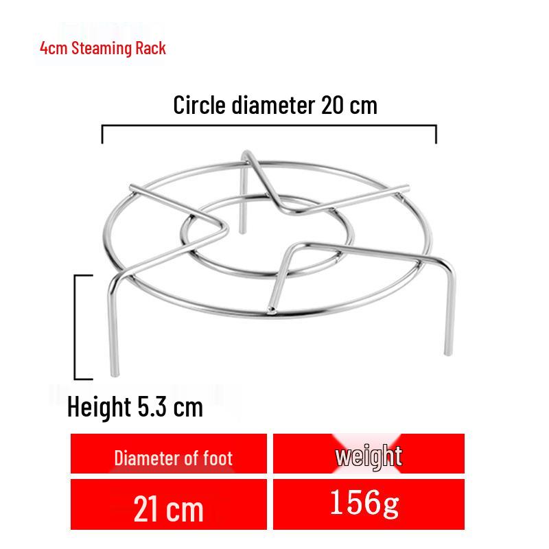 Stainless Steel Multi-purpose Steaming Rack with Anti-scalding Insulation - Ideal for Kitchen Steaming, Eggs, Rice, and Vegetables
