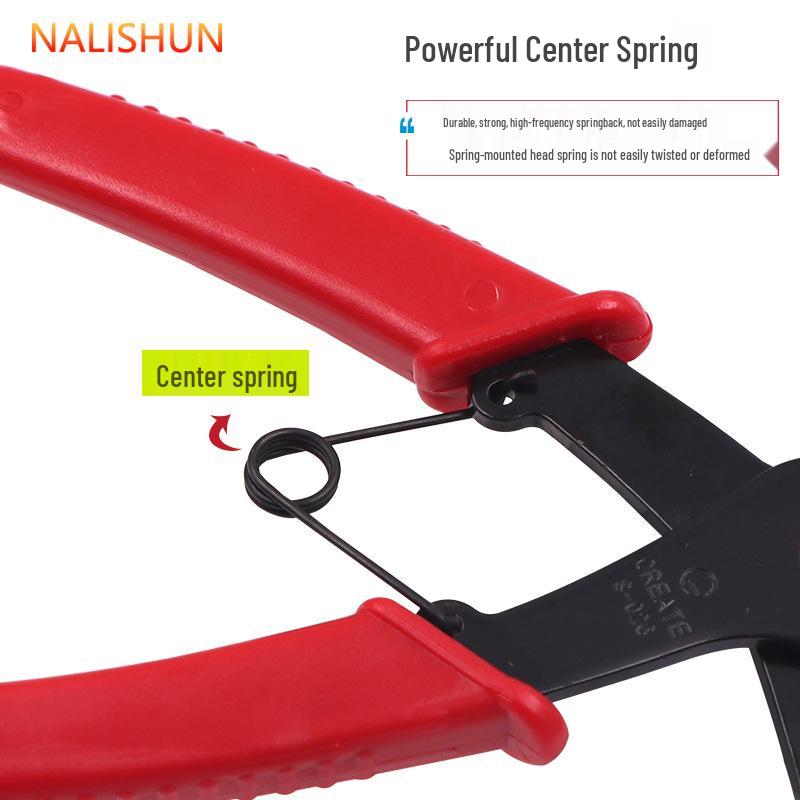 Dual-Purpose Snap Ring Pliers: Internal/External Retaining & Curved Door Shaft Pliers