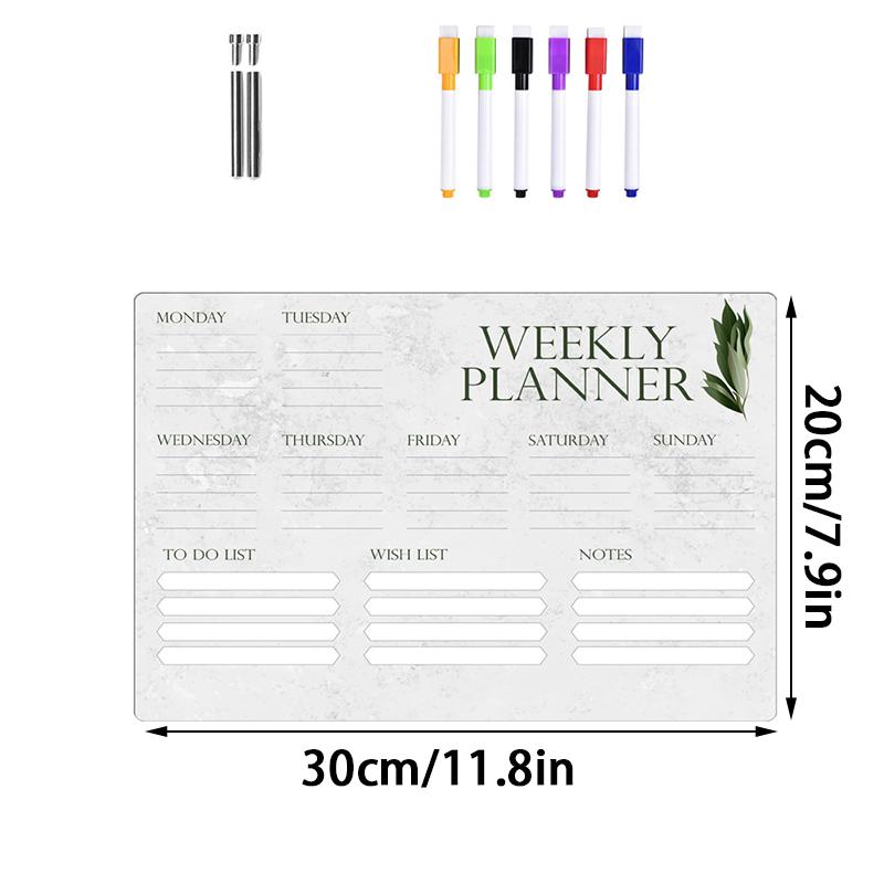 1 Set Office Three-dimensional Notepad Message Board Memo Writing Board Acrylic Weekly Planner