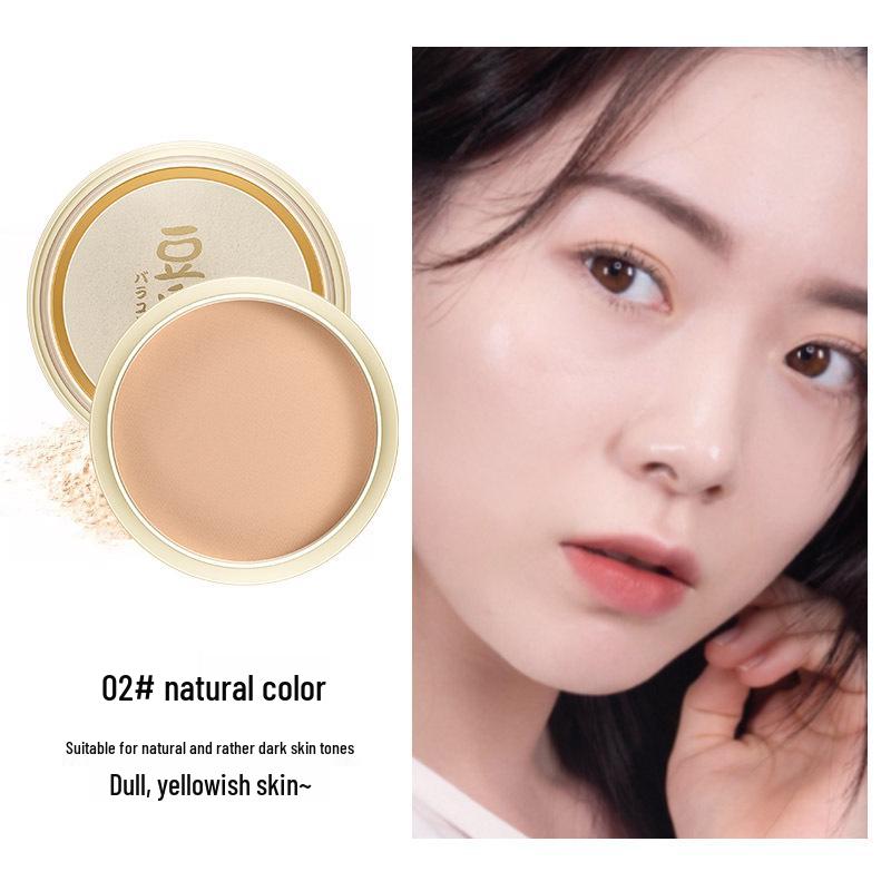 LANQIN Japanese Soy Milk Concealer Setting Powder Foundation - Long-Lasting, Brightening, Moisturizing Loose Powder.