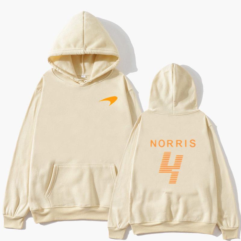 Lando Norris Racing Sudadera con capucha deportiva de forro polar para hombre y mujer estilo hip hop Harajuku y2k, ropa deportiva casual para otoño e invierno