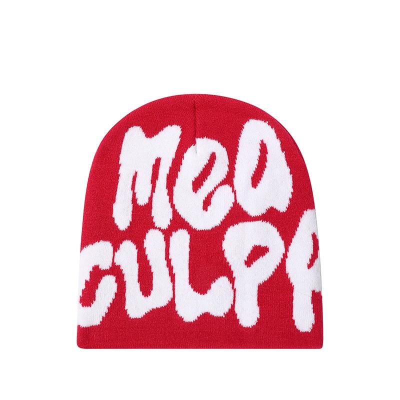 Unisex 100% Acrylic Autumn Winter Custom Jacquard Logo Knitted Beanie Hat Hip Hop Style One Size Fits All