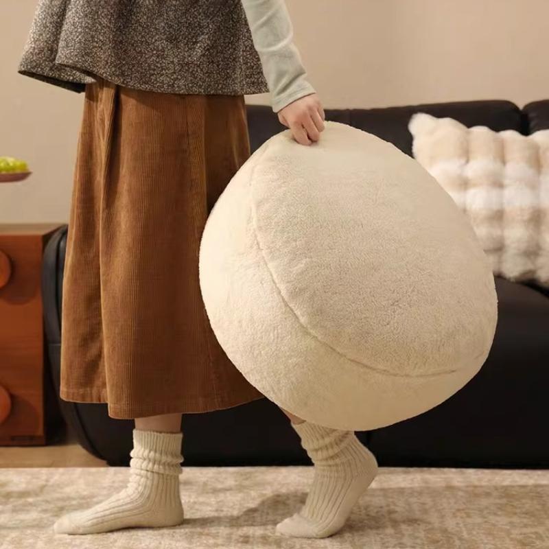 50 cm waschbarer Plüschkissenbezug, runder Futon-Tatami-Bodenhockerbezug, Heimdeko, marokkanischer Ottomanen-Meditationspouf, ohne Füllung