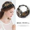Lace Mesh Breathable Flower Headband Wide Hair Hoop Hairband for Washing Face Cover Gray Hair